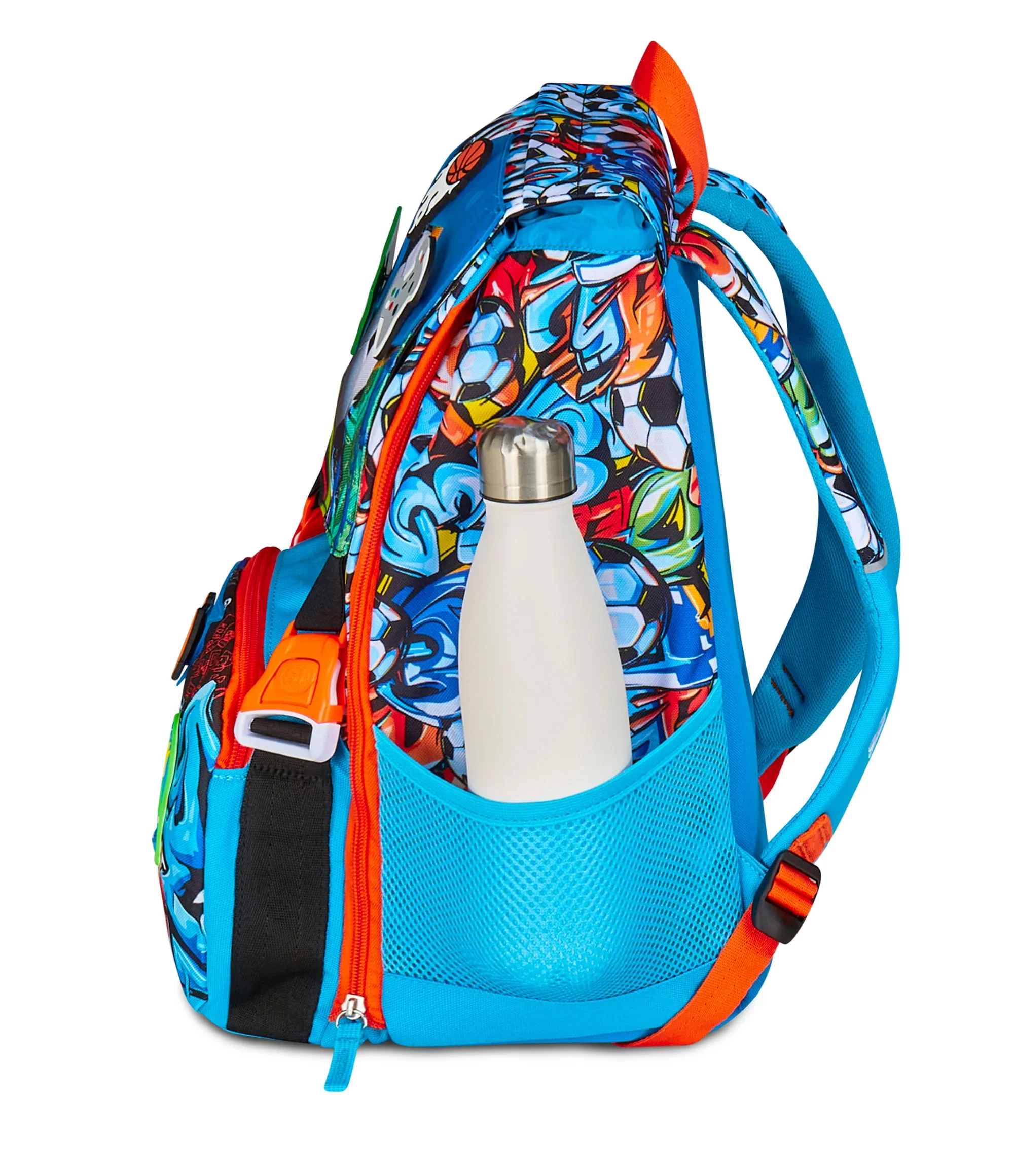 ZAINO ESTENSIBILE BIG - TINYPATCH BOY + ASTUCCIO 3 ZIP + OMAGGIO DIGITAL WATCH "TINTA UNITA" - immagine 7