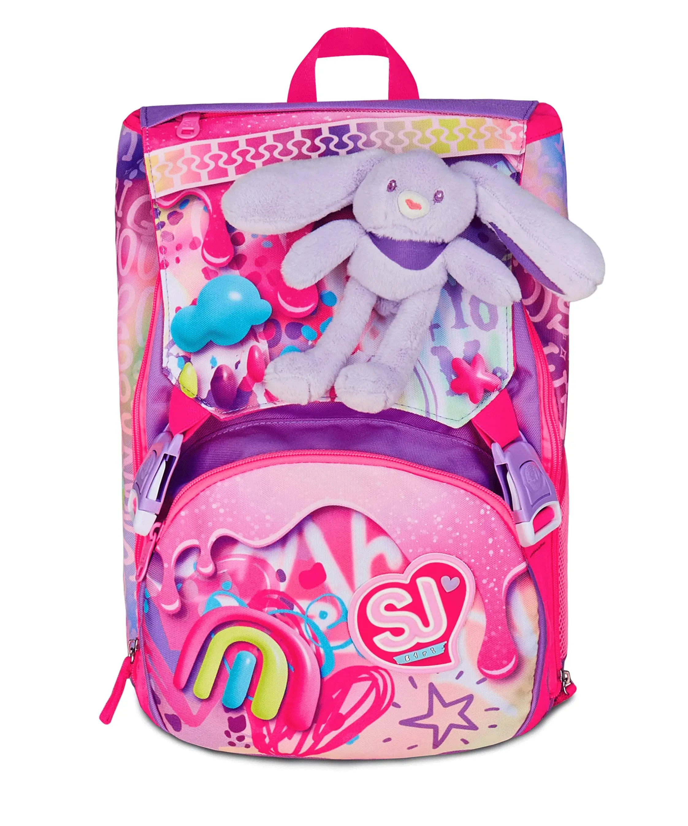 ZAINO ESTENSIBILE BIG - FANTASYS GIRL + OMAGGIO DIGITAL WATCH "TINTA UNITA"