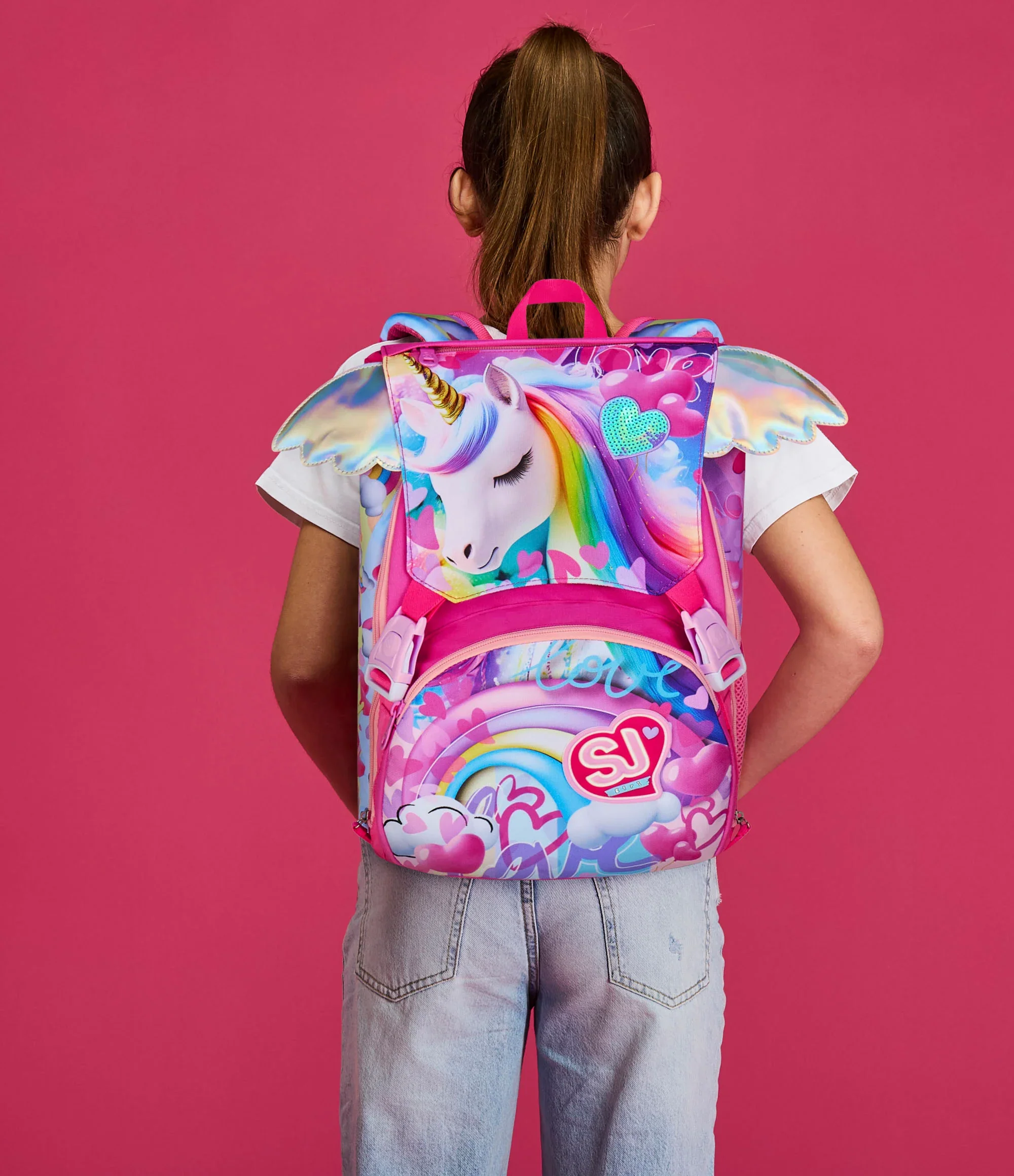 ZAINO ESTENSIBILE BIG - FLYUNICORN GIRL + OMAGGIO DIGITAL WATCH "TINTA UNITA" - immagine 7