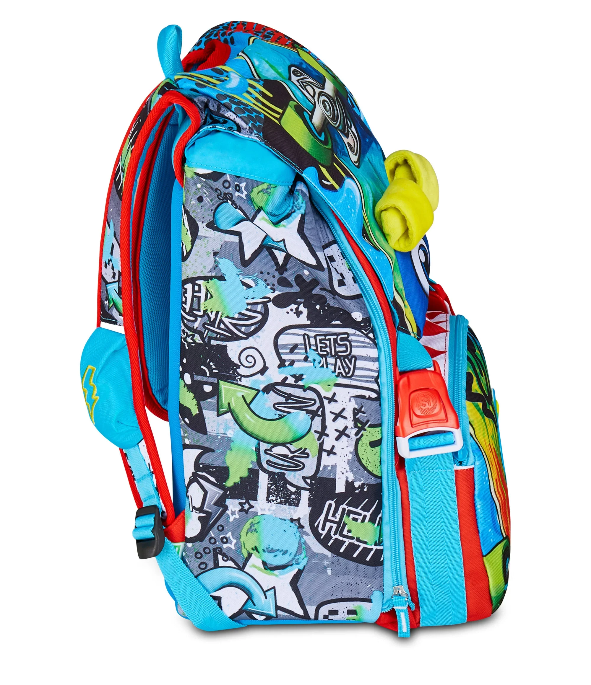 ZAINO ESTENSIBILE BIG - SHARKY SKATE + ASTUCCIO 3 ZIP + DIGITAL WATCH "TINTA UNITA" - immagine 7