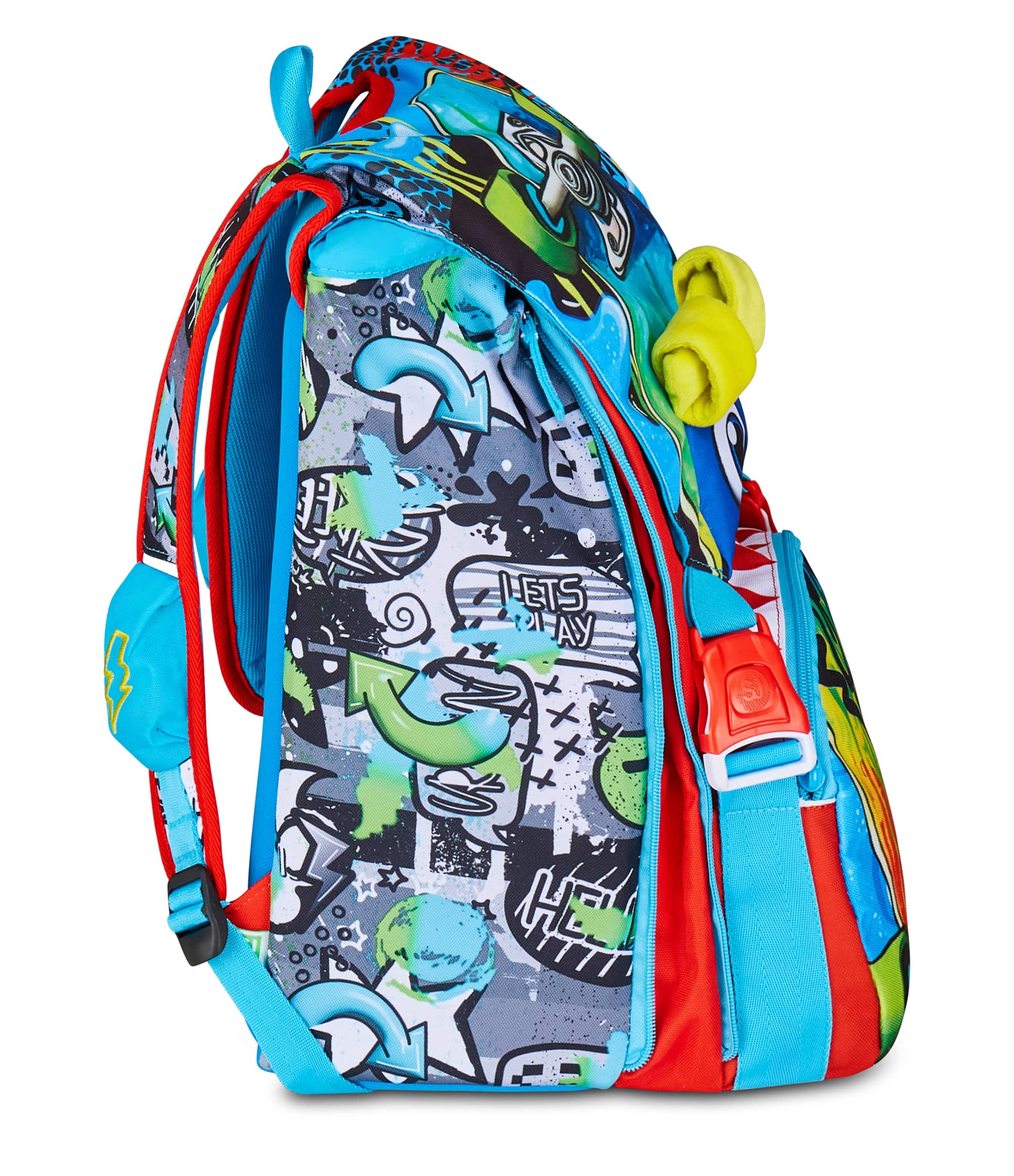 ZAINO ESTENSIBILE BIG - SHARKY SKATE + ASTUCCIO 3 ZIP + DIGITAL WATCH "TINTA UNITA" - immagine 6