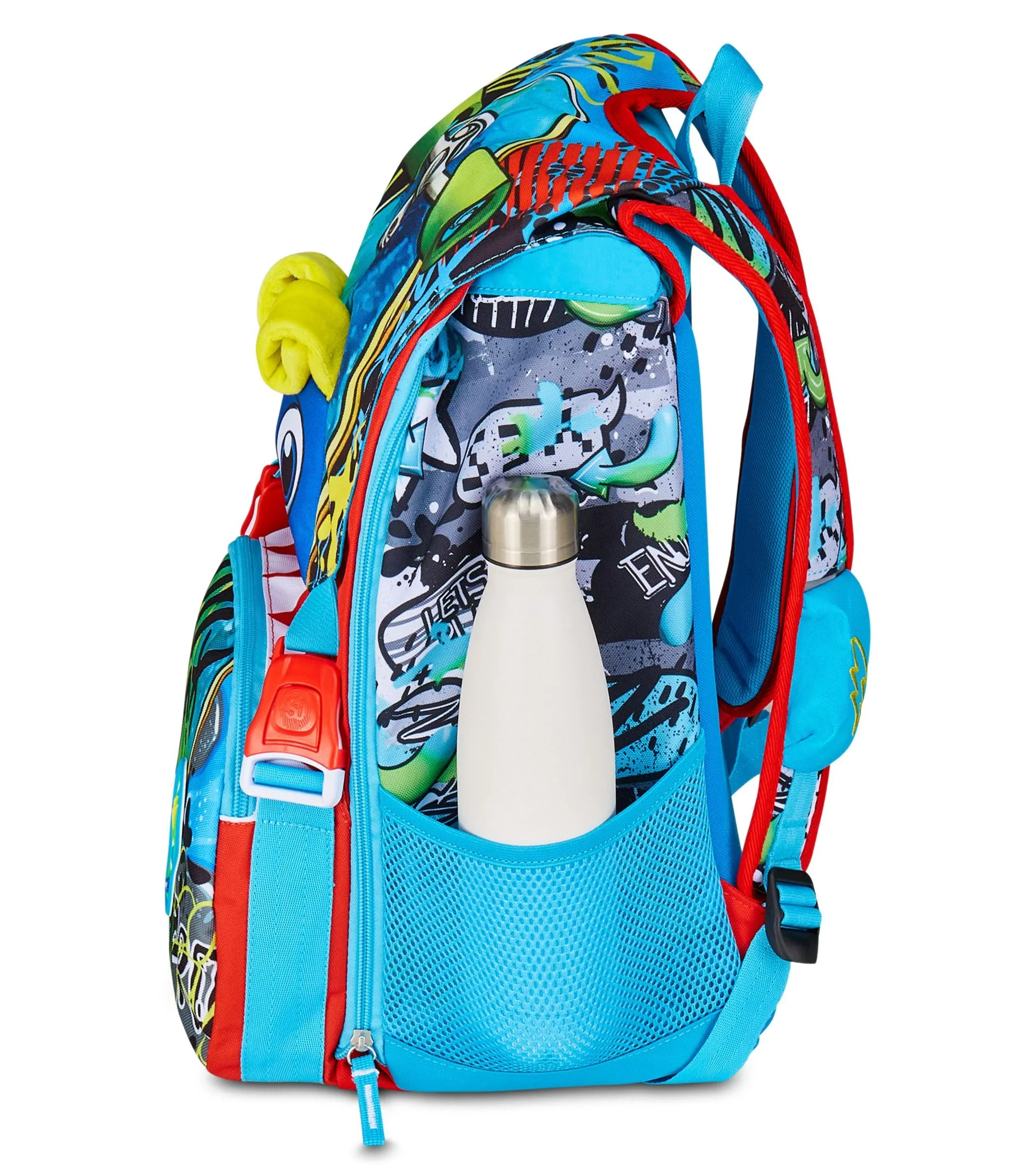ZAINO ESTENSIBILE BIG - SHARKY SKATE + ASTUCCIO 3 ZIP + DIGITAL WATCH "TINTA UNITA" - immagine 8