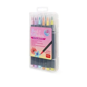 Set di 12 Pennarelli con Punta Pennello - Brush Markers - LEGAMI