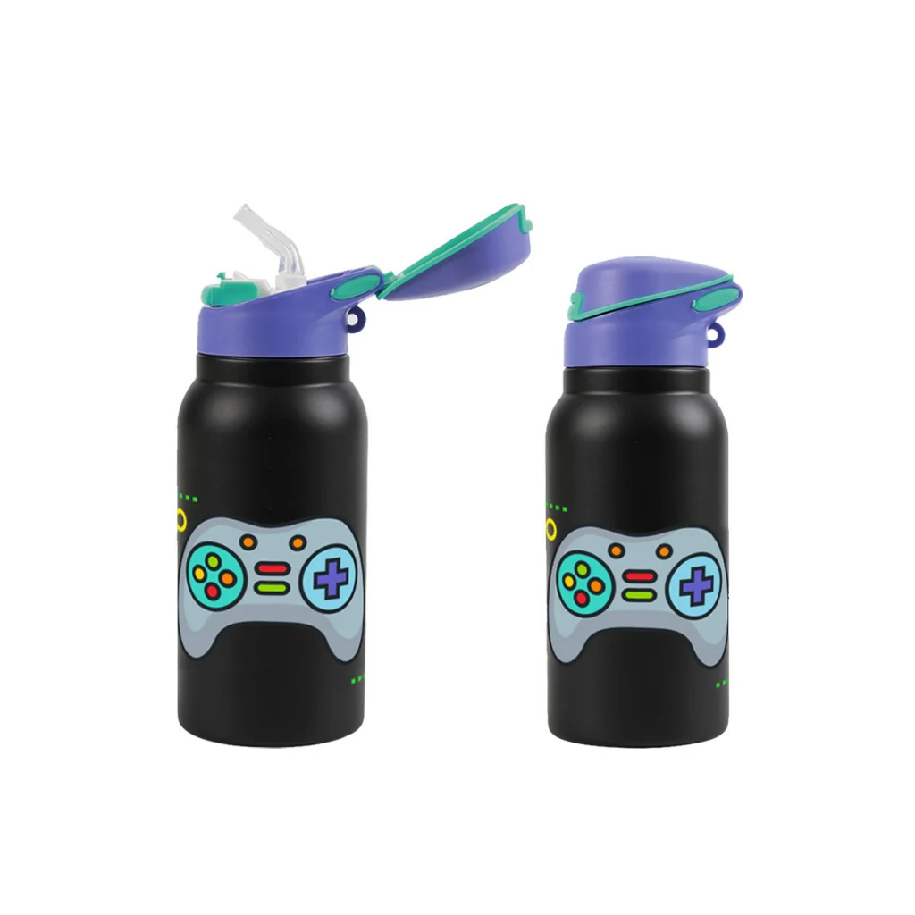 Borraccia Termica In Acciaio Inox con Beccuccio Trasparente e Tappo Richiudibile Lets Play 350ml - immagine 2
