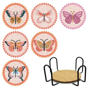 Diamond Painting Sottobicchieri Farfalle