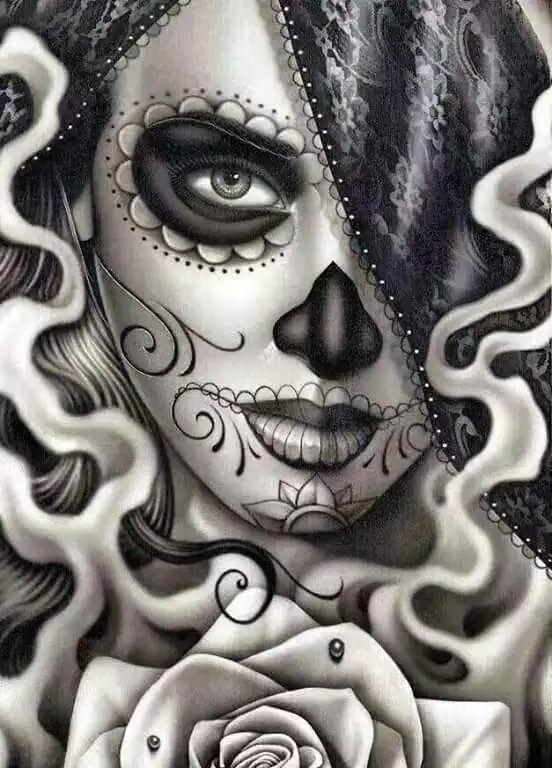 Diamond painting Dark Lady