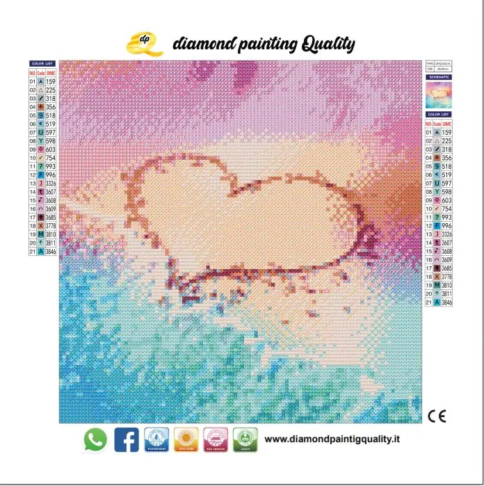 Diamond painting Cuore sabbia - immagine 4