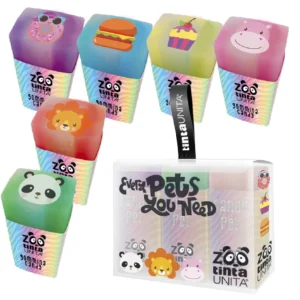 Set 3 gommine Tinta Unita Zoo