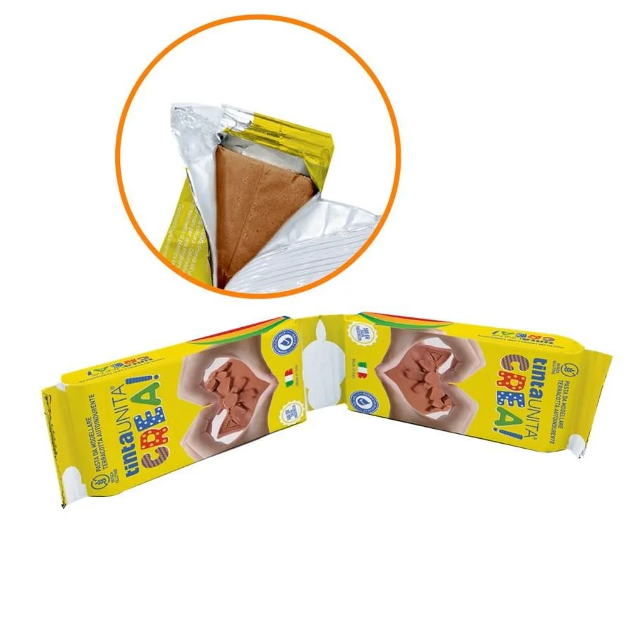 Pasta da modellare in 2 buste da 250gr + Spatola colore Terracotta - TINTAUNITA - immagine 4