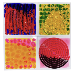 SET 4 PIASTRELLE TATTILI CON LIQUIDO