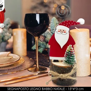 SEGNAPOSTO WOOD BABBO NATALE