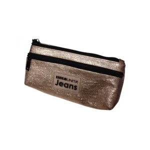 ASTUCCIO BUSTA PIATTA TINTA UNITA JEANS LAMINATO CHAMPAGNE GLITTER