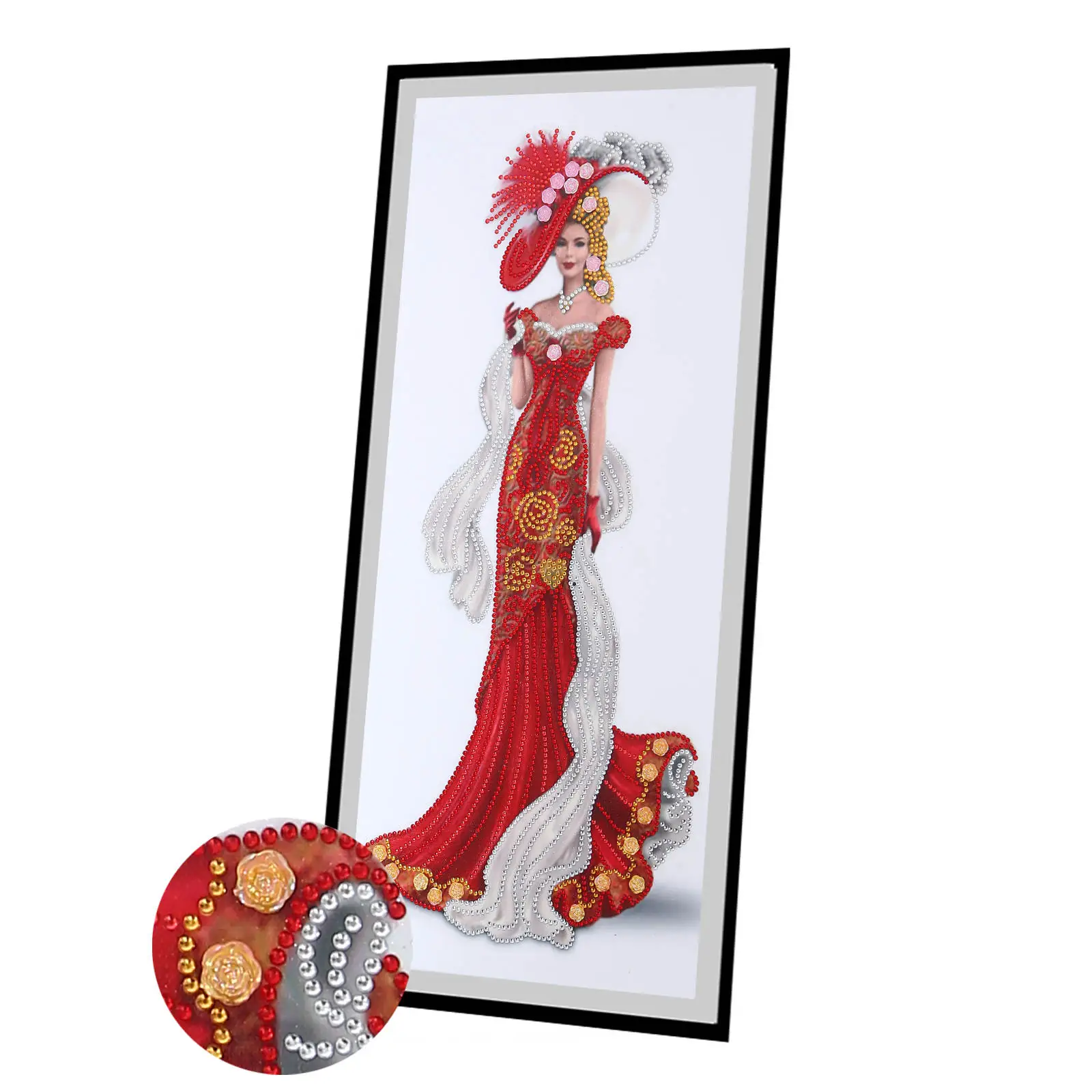 Diamond Painting Dama Rossa
