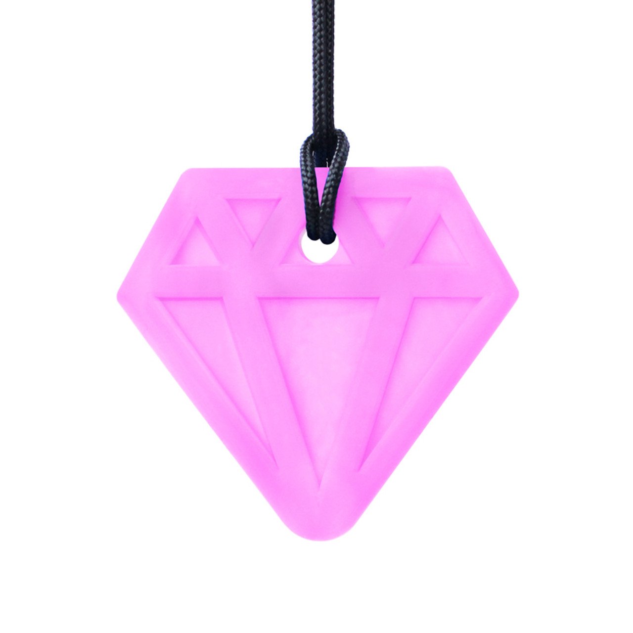 CIONDOLO MASTICABILE DIAMANTE ROSA TRASLUCIDO – Consistenza SOFT - immagine 2