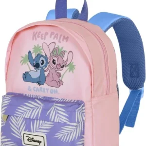 Zaino con tasca per l'asilo o il tempo libero, 27cm - Disney Stitch e Angel