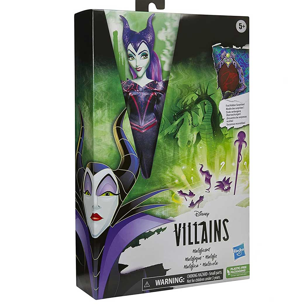 Disney Princess Villains Malefica - Bambola con accessori e vestiti rimovibili - immagine 5