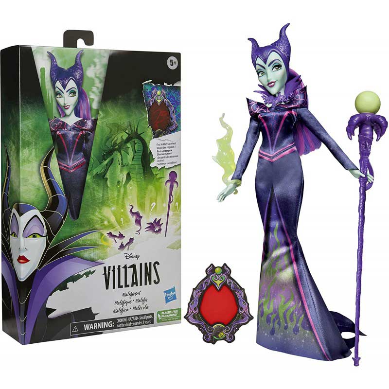 Disney Princess Villains Malefica - Bambola con accessori e vestiti rimovibili - immagine 6