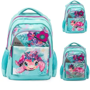 ZAINO ORGANIZZATO 3 SCOMPARTI ROUND TURTLE BLOOM - GO POP