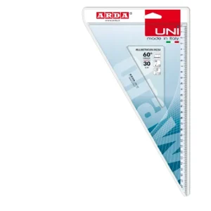 Squadra 60° In Plastica Trasparente Misura 30 Cm - ARDA