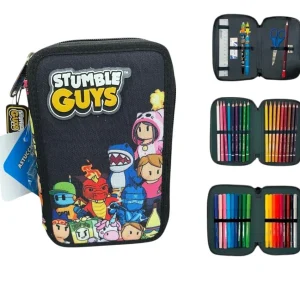 Zaino + Astuccio 3 zip "TINTA UNITA" -  STUMBLE GUYS - 2025/2026 + OMAGGIO DIGITAL WATCH "TINTA UNITA"