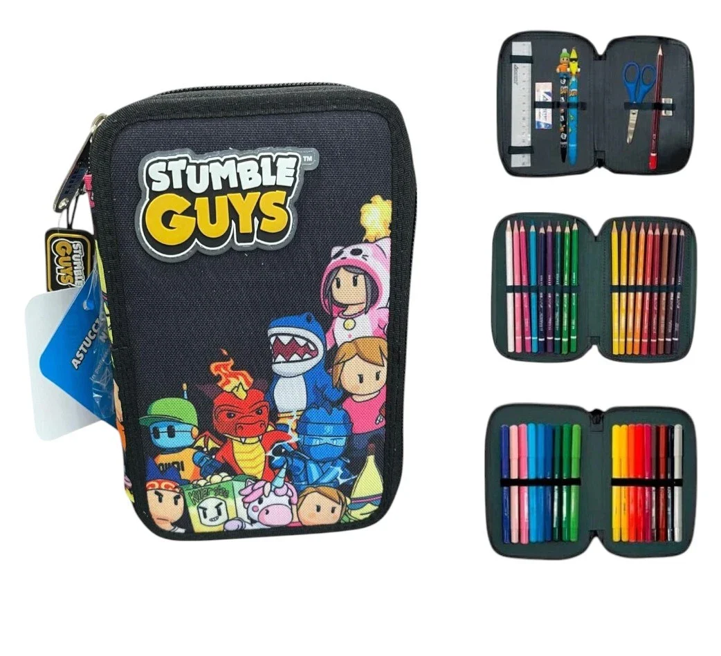 Zaino + Astuccio 3 zip "TINTA UNITA" - STUMBLE GUYS - 2025/2026 + OMAGGIO DIGITAL WATCH "TINTA UNITA" - immagine 2