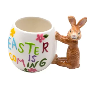 VASO IN CERAMICA CON MANICO CONIGLIO PASQUALE