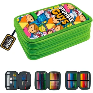 Zaino + Astuccio 3 zip "TINTA UNITA" -  STUMBLE GUYS - 2025/2026 + OMAGGIO DIGITAL WATCH "TINTA UNITA"